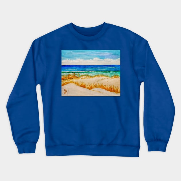 Beautiful Day at the Beach Crewneck Sweatshirt by Matt Starr Fine Art